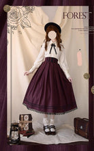 Griffin's Promise - Classic Lolita Skirt Striped Plaid Elegant SK