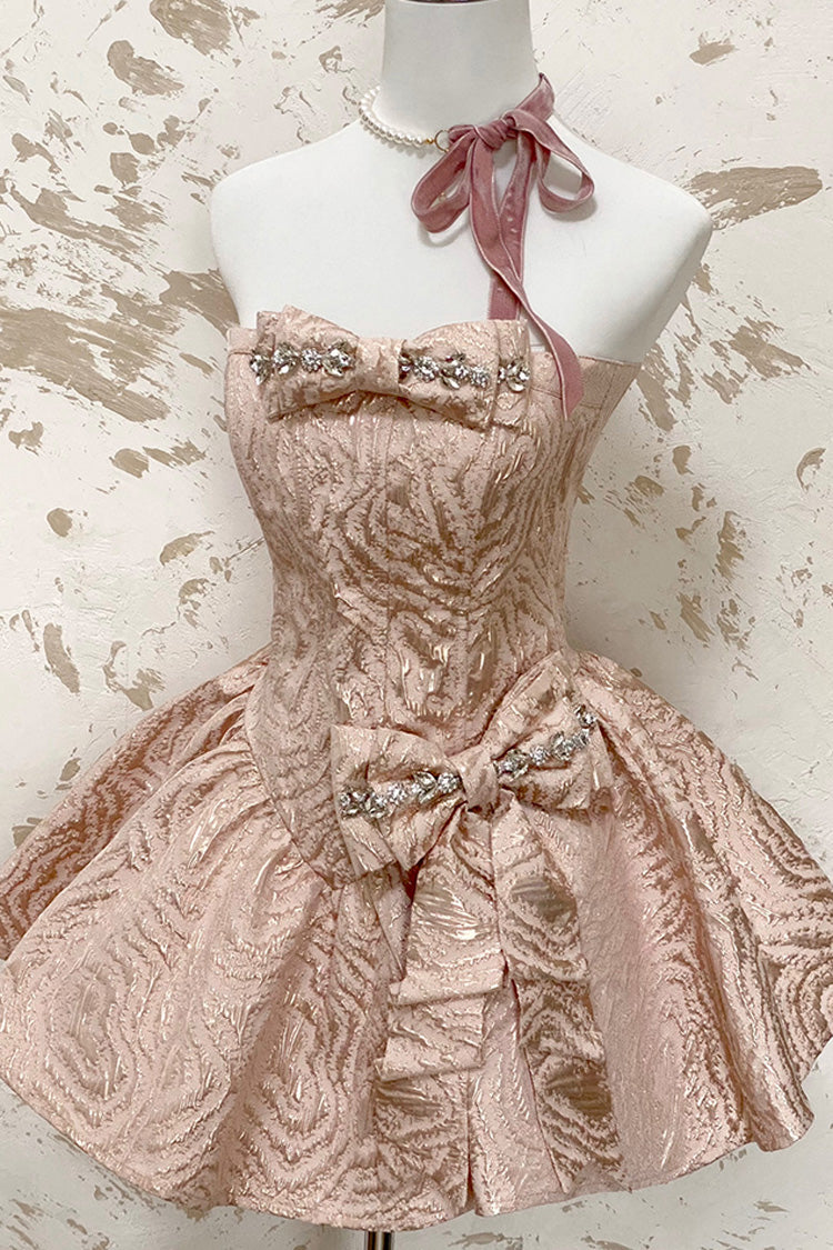 Fragrance Miss Bowknot Sweet Gorgeous Lolita Strapless Dress 2 Colors
