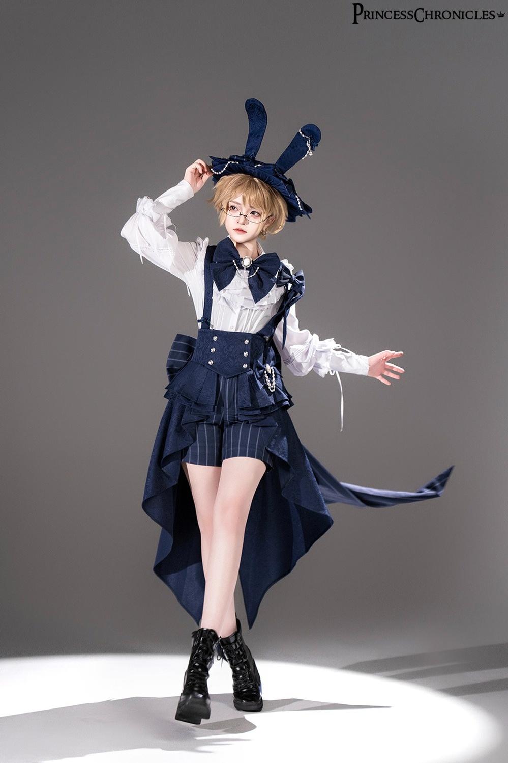 Rabbit Theater - Ouji Lolita Suspender Waistband Shorts Set