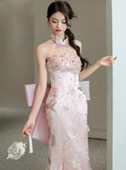 New Chinese Style (新中式) Halter Mermaid Cheongsam | Bespoke Available