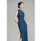 Spring and summer collection, jacquard fabric, daily long Cheongsam