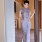 Floral pattern, mesh fabric long Cheongsam