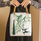 Hand-made, Sparrow and willow leaf embroidery, Chinese style Qipao bag