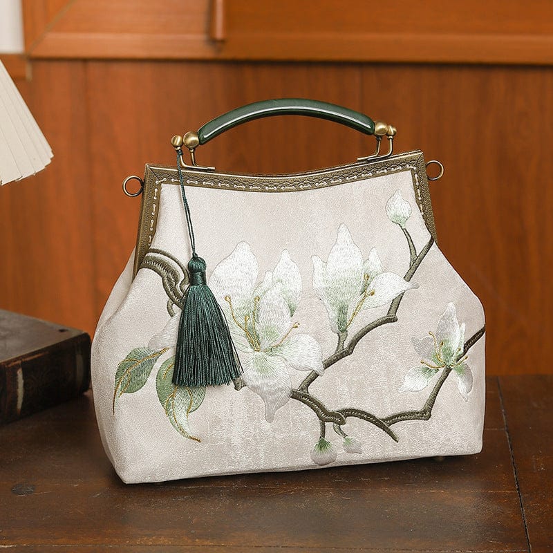 Hand-made, Floral embroidery, hand-made Chinese Style Qipao bag