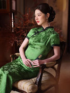 Old Shanghai style, 19 mome mulberry silk, high-end long Cheongsam