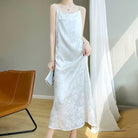 V-Neck Spaghetti Strap Qipao Dress, Jacquard Spaghetti Strap Qipao Dress