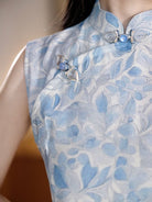 Tencel linen fabric, daily midi Cheongsam