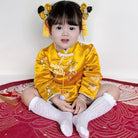 Chinese outfit for baby, floral embroidery baby Tang Jumpsuit