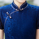 Floral pattern midi plus size Cheongsam