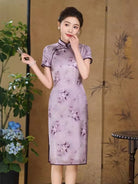 Old Shanghai style, 19 mome mulberry silk, high-end midi Cheongsam