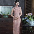 Tencel linen fabric, daily midi Cheongsam