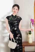 Spring collectionn, velvet midi Cheongsam