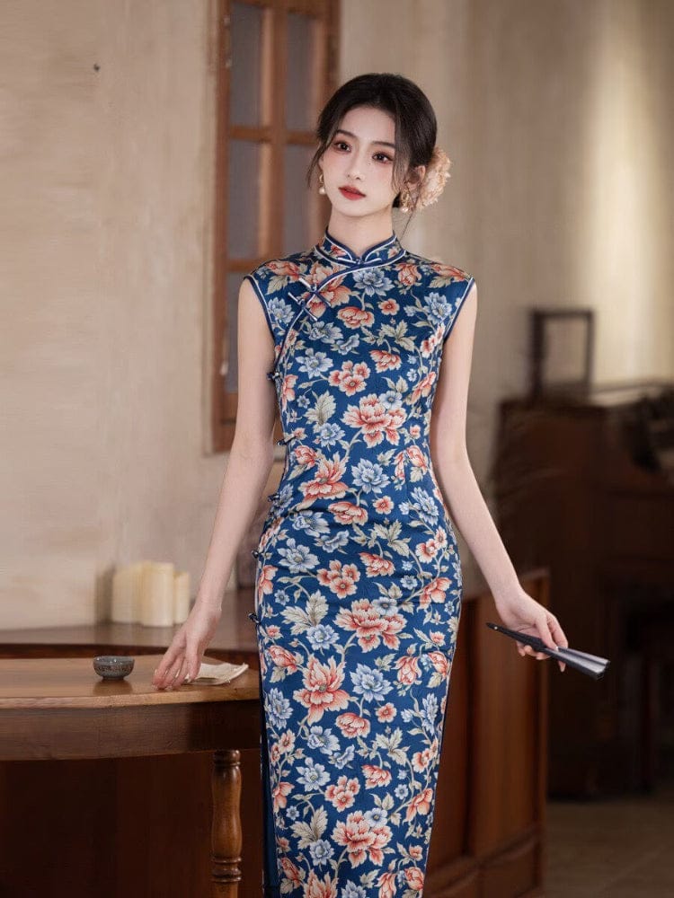 Isabella Floral midi Cheongsam