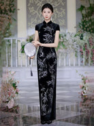 Moira Parker Embellished Maxi Black Qipao