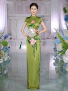 Vintage Lotus Maxi Cheongsam