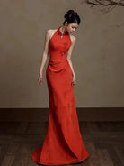 Natasha halter wedding fishtail Cheongsam