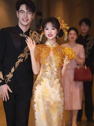 Alison Luxury floor length Wedding Qipao set