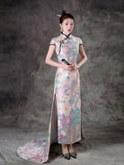 Elena High-end Chinese Evening Gown, Runway & Banquet Cheongsam