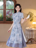 Ink Landscape Pattern Midi Ao dai