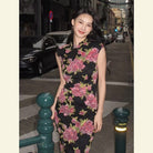 Veronica Magnificent floral pattern long Cheongsam