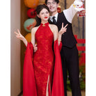 Elena Graceful Tea Ceremony midi Cheongsam Set