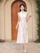 Lili Halter lace midi Cheongsam