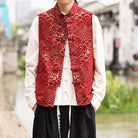 Auspicious Cloud Embroidery Vintage Frog Button Tang suit Vest