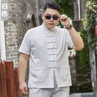 Plus size, Cotton fabric Tang suit shirt
