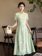 Tiffany Floral High-stretch double-layer Midi Ao dai