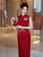 Luna Koi Embroidery Midi Cheongsam