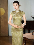 Premium Floral 19 Momme Mulberry Silk Cheongsam
