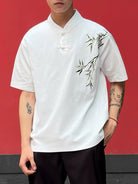 Men's Chinese Bamboo Embroidery Tang Suit shirt