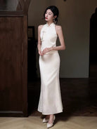 Zoe Jacquard Satin Two-Piece Cheongsam Set