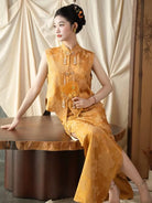 Victoria Modern Gold Bridal Cheongsam set/ Bespoke available