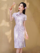Mia Cotton Linen Floral Midi Cheongsam