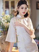 Hazel Floral Jacquard Midi Cheongsam