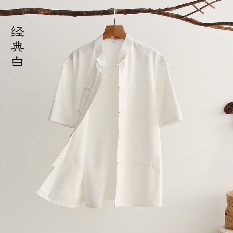 Cotton fabric Tang suit shirt