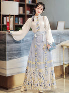 Ming Dynasty, Butterfly pattern, long MaMian Qun set 馬面裙