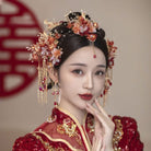 Traditional Chinese bridal headwear, Qun Gua hair Accessories