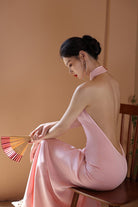 Exclusive designer collection, halter mermaid Cheongsam