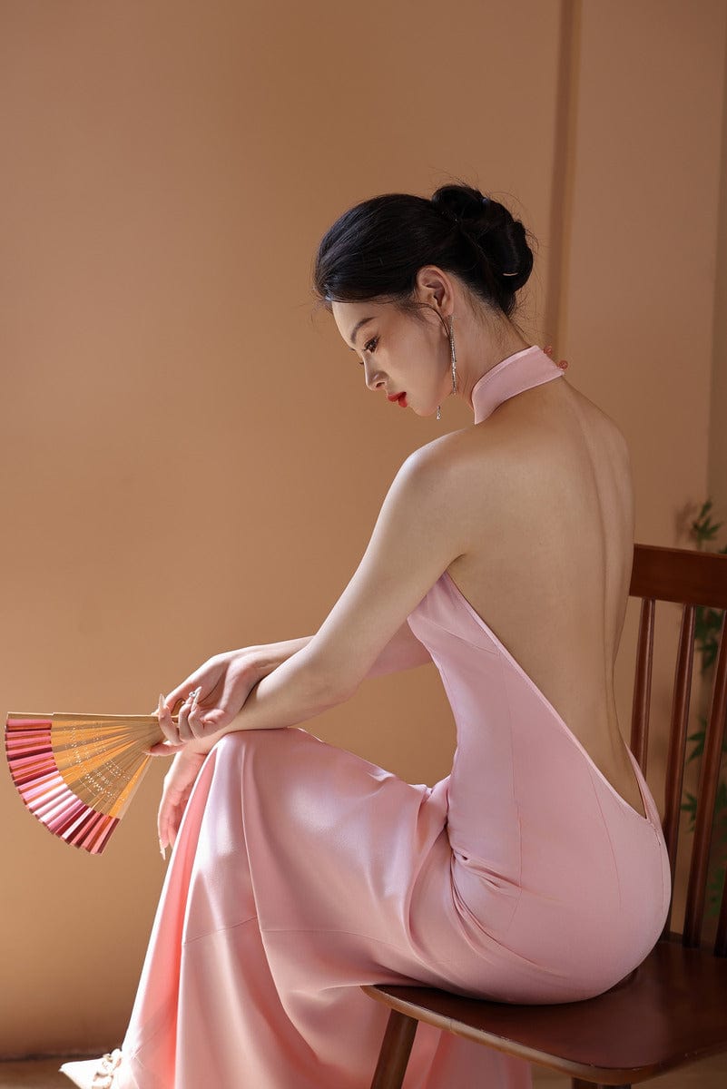 Exclusive designer collection, halter mermaid Cheongsam