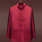 Chinese Men Blessing pattern red Tang Suit Jacket