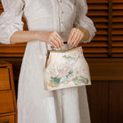 Hand-made, Floral embroidery, hand-made Chinese Style Qipao bag