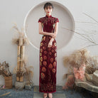 Sequins Chinese prom dress, Sequins evening long Cheongsam