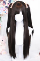 Kawaii Anime-Style Long Straight Twin-Tails Sweet Lolita Wig 2 Colors