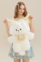 White Cute Samoyed Plush Toy Sweet Lolita Dog Backpack