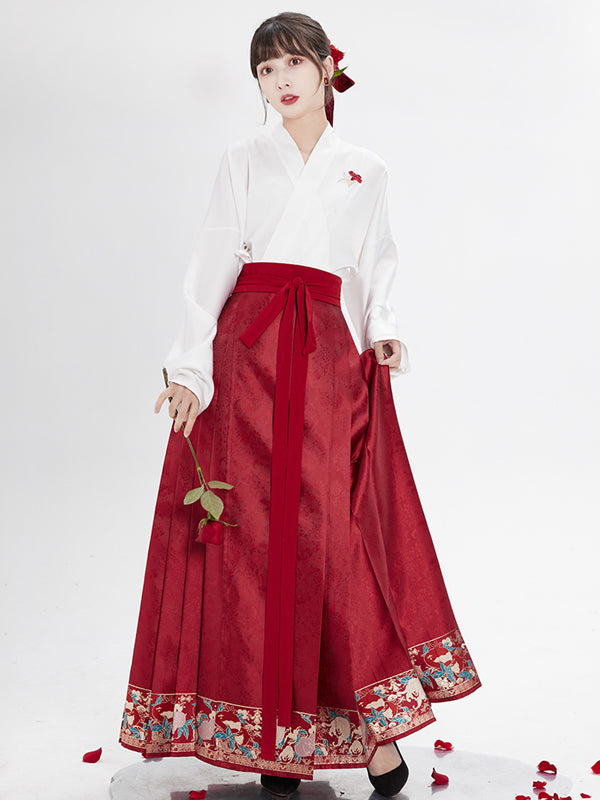 Song Style Blouse Ming Style Modern Hanfu Skirt