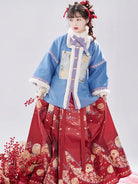 Blue Ming Hanfu Dress Female Winter Dress
