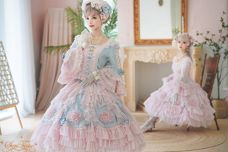 Snow Ear - Rococo Lolita OP Tea Party Dress