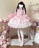 Love and Heart Palpitations - Sweet Wedding Lolita JSK Dress, Pearl and Lace Accents